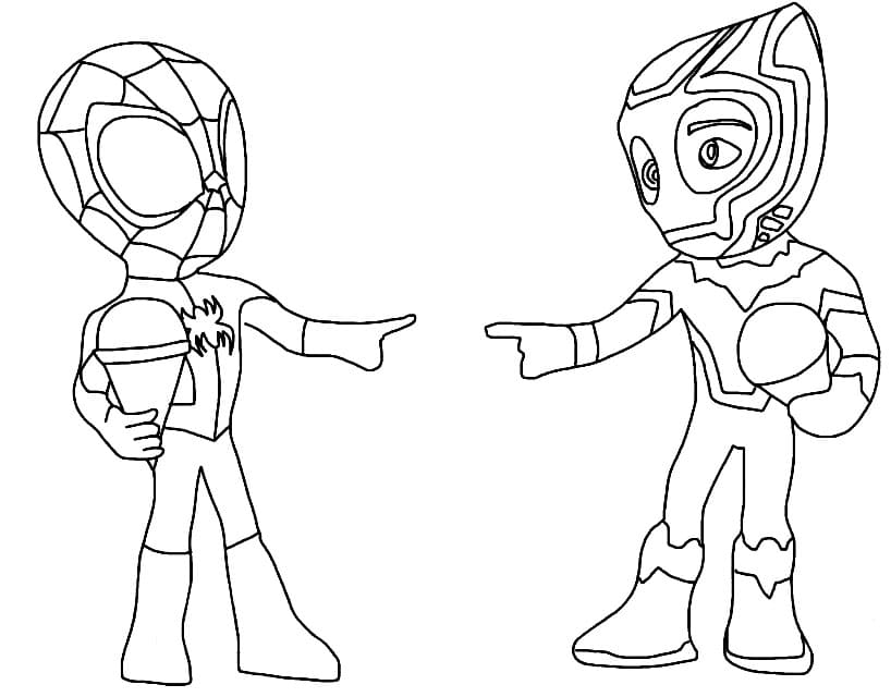 Spidey And His Amazing Friends To Color Coloring Page Free Printable 