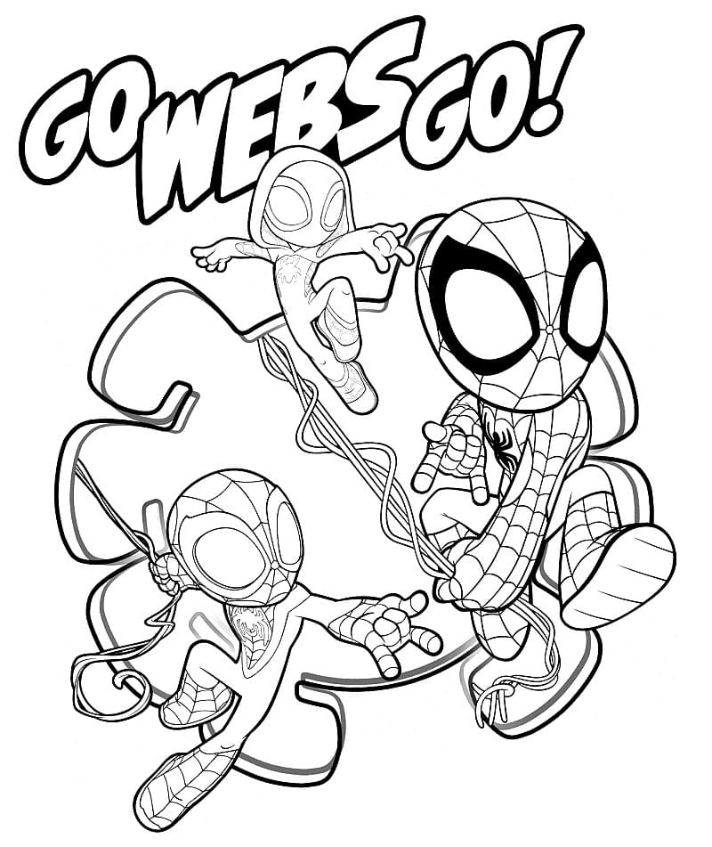 Spidey And His Amazing Friends To Color Coloring Page Free Printable 