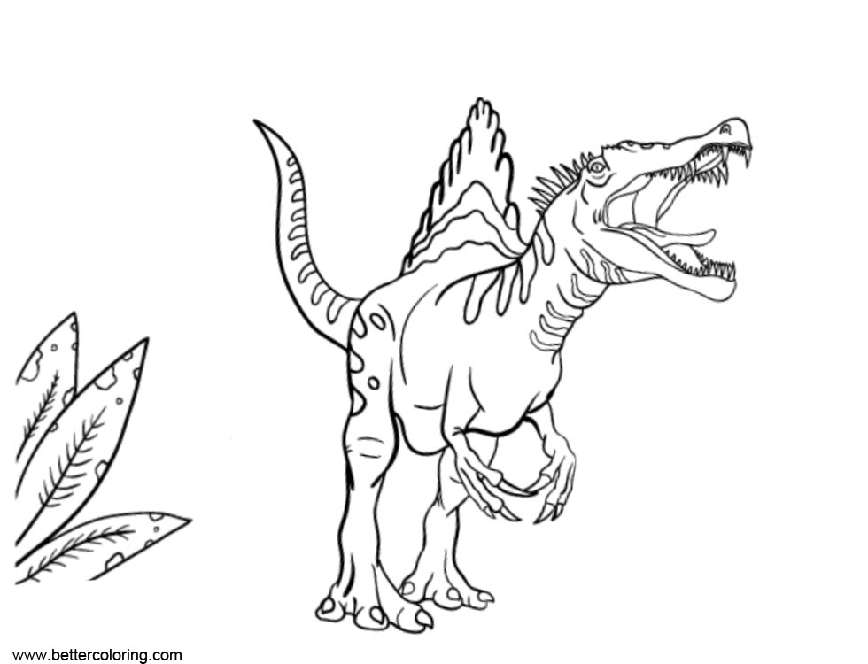 Spinosaurus Coloring Pages Screaming Free Printable Coloring Pages