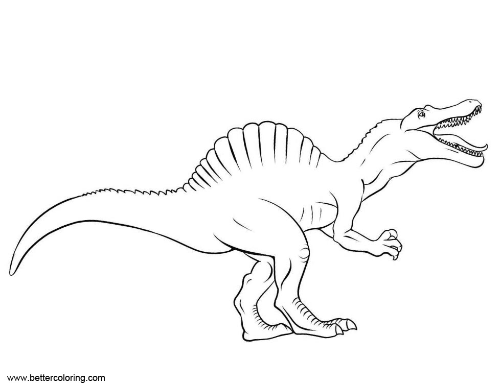Spinosaurus Coloring Pages Sketch Free Printable Coloring Pages