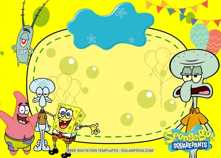 free spongebob party invitation templates