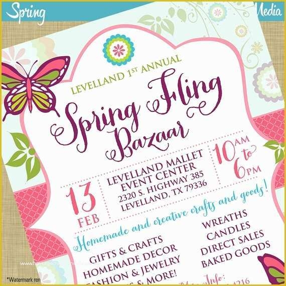 Spring Invitation Templates Free Of Spring Fling Craft Bazaar Fair 