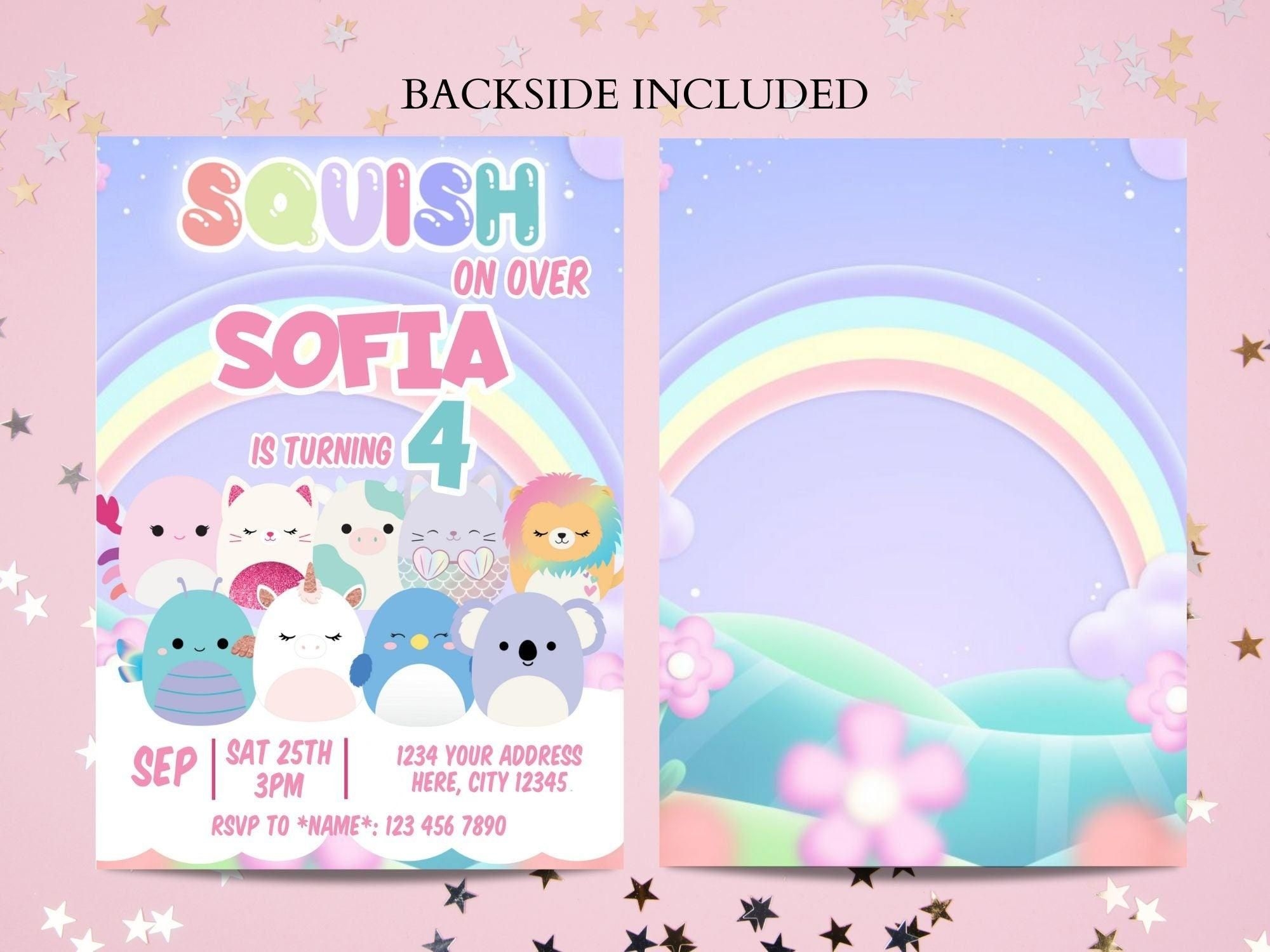 Squishmallows Birthday Invite Birthday Invitations Birthday 