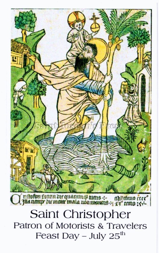St Christopher Prayer Card Saint Joseph 39 s Press