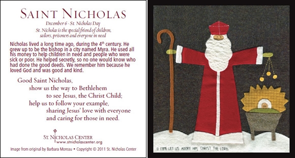 St Nicholas Center Prayer Cards