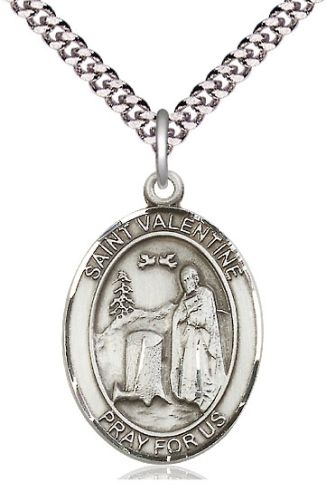 St Valentine Prayer Card With Medal Www chapelcards