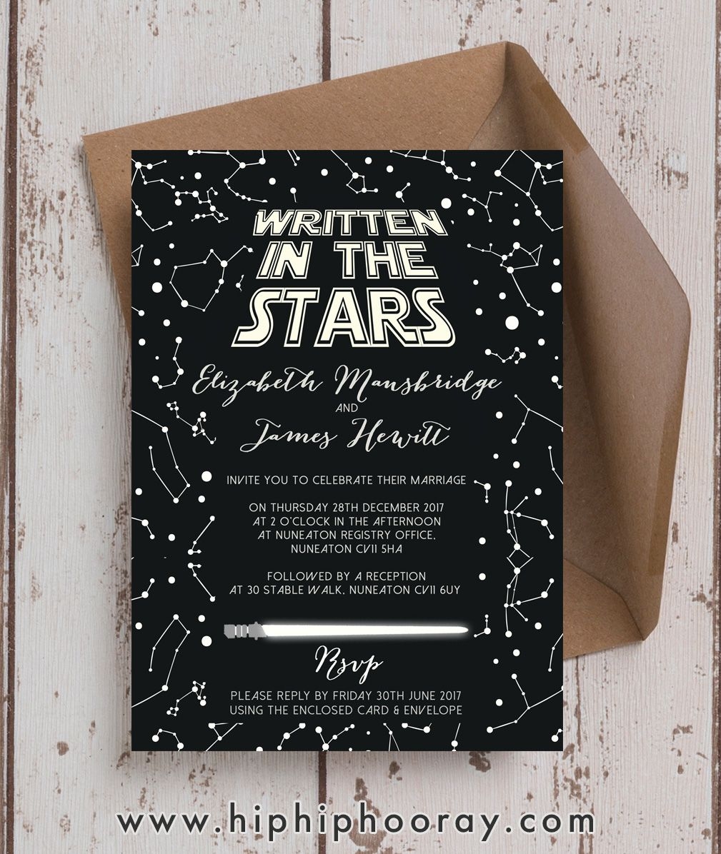 Star Wars Wedding Invitation Template Card Template
