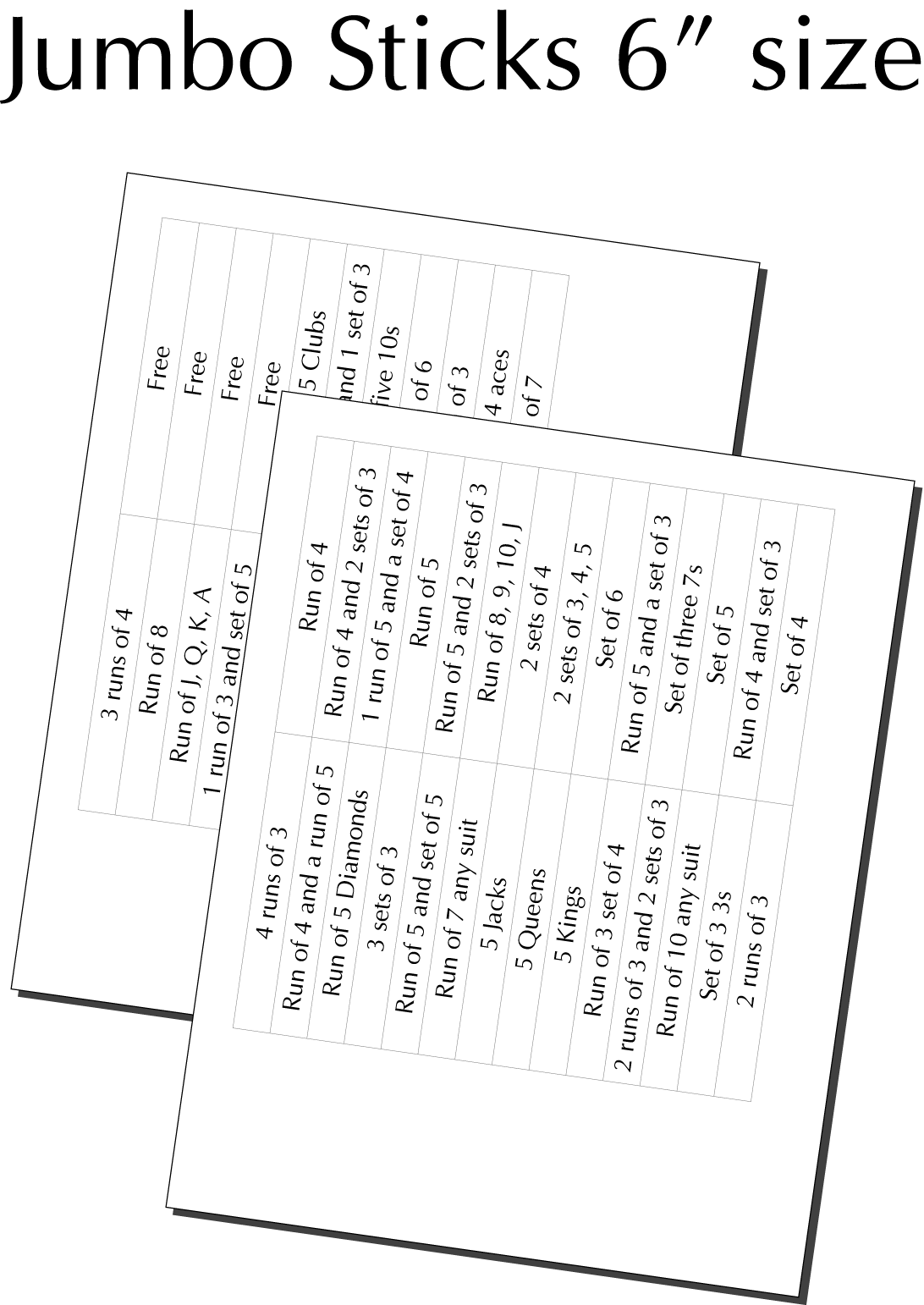 printable sticks card game