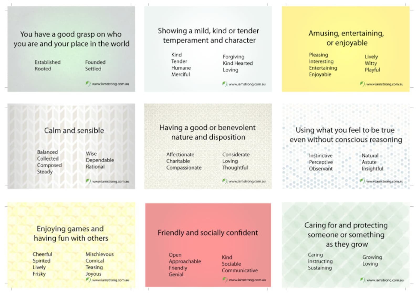 Strength Cards PDF Printable Cards 26 34 of 50 Etsy