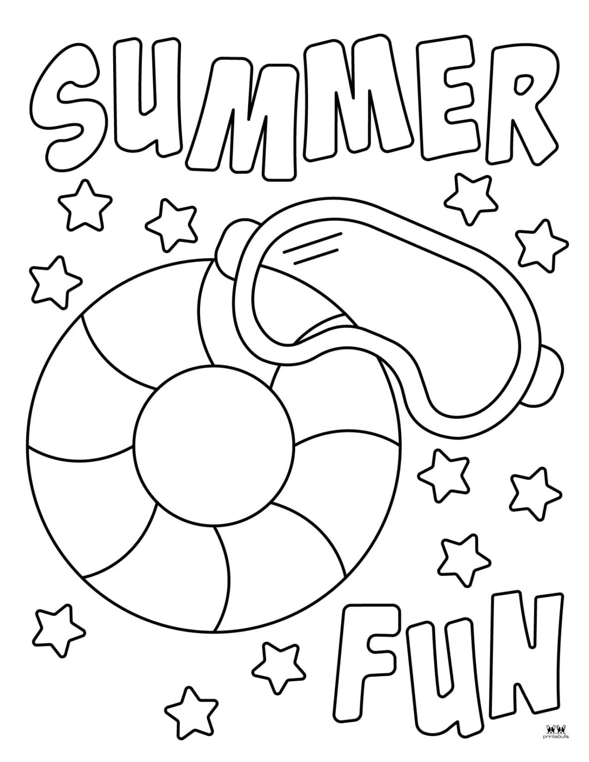 Simple Summer Coloring Pages