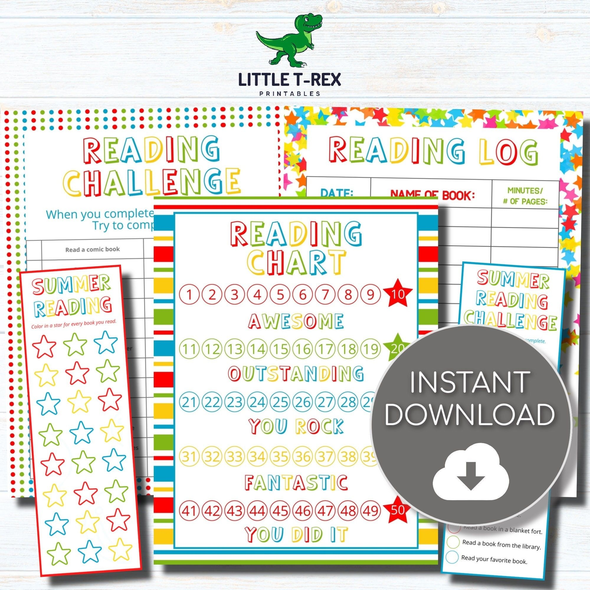 Summer Reading Challenge Printable Kids Reading Log Kids Reading 