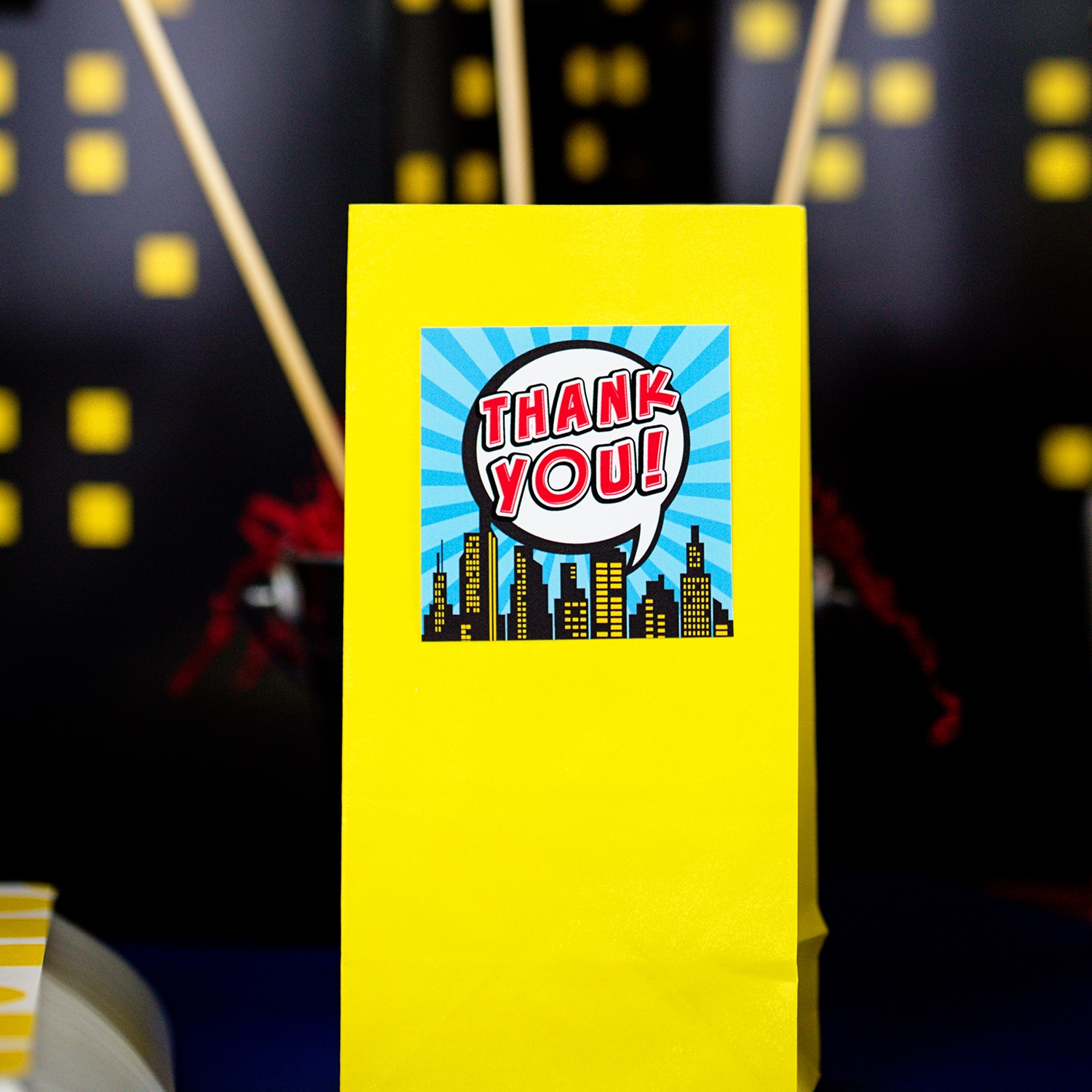 Superhero Thank You Tags In Blue Printable Studio