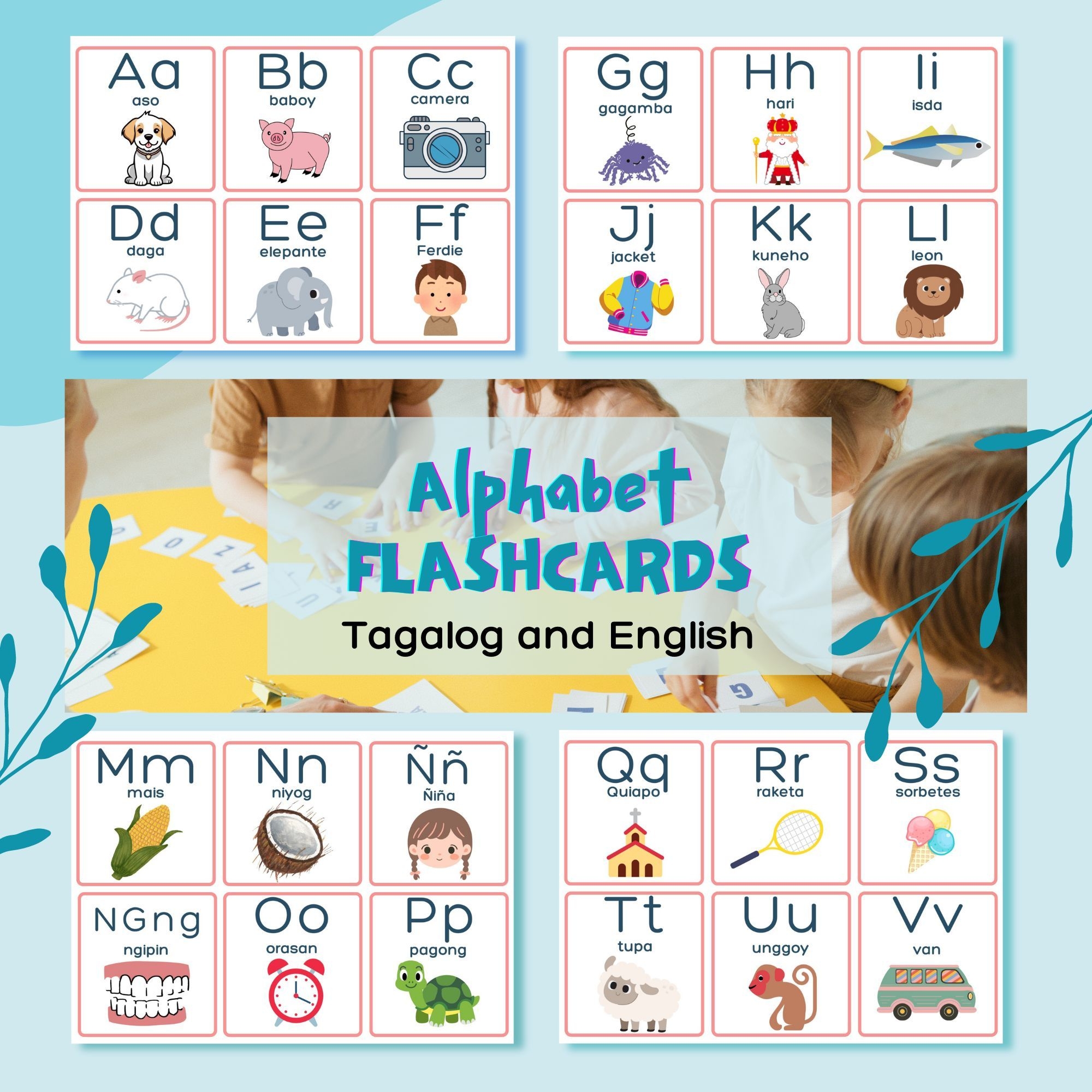 printable tagalog alphabet flash cards
