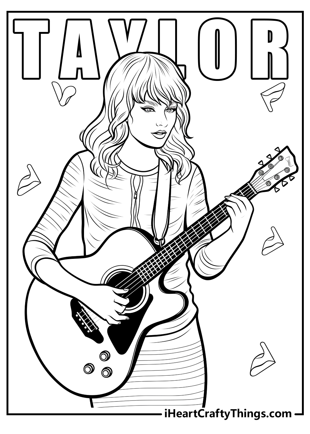 Printable Coloring Pages Taylor Swift