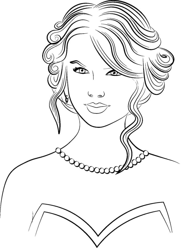 Taylor Swift Pictures Printable Coloring Page Free Download And Print