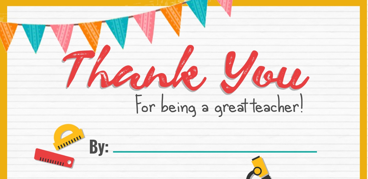 Teacher Thank You Card Printable