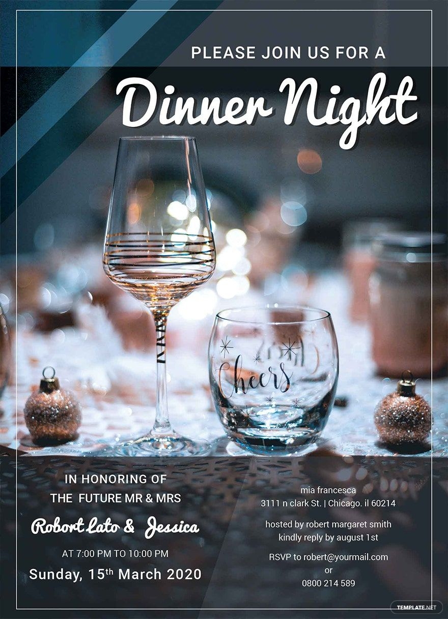 free dinner party invitation template