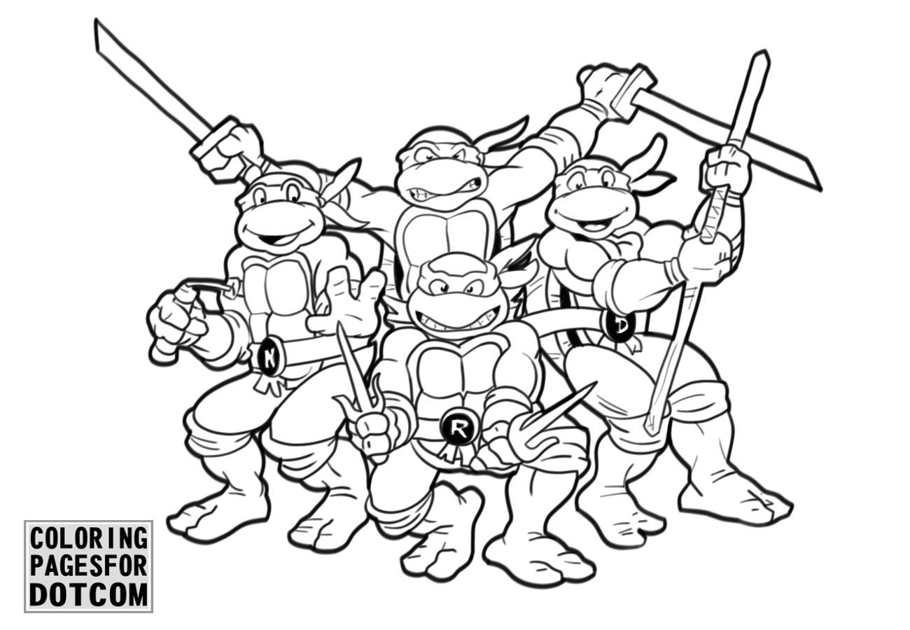 Ninja Turtles Printable Coloring Pages