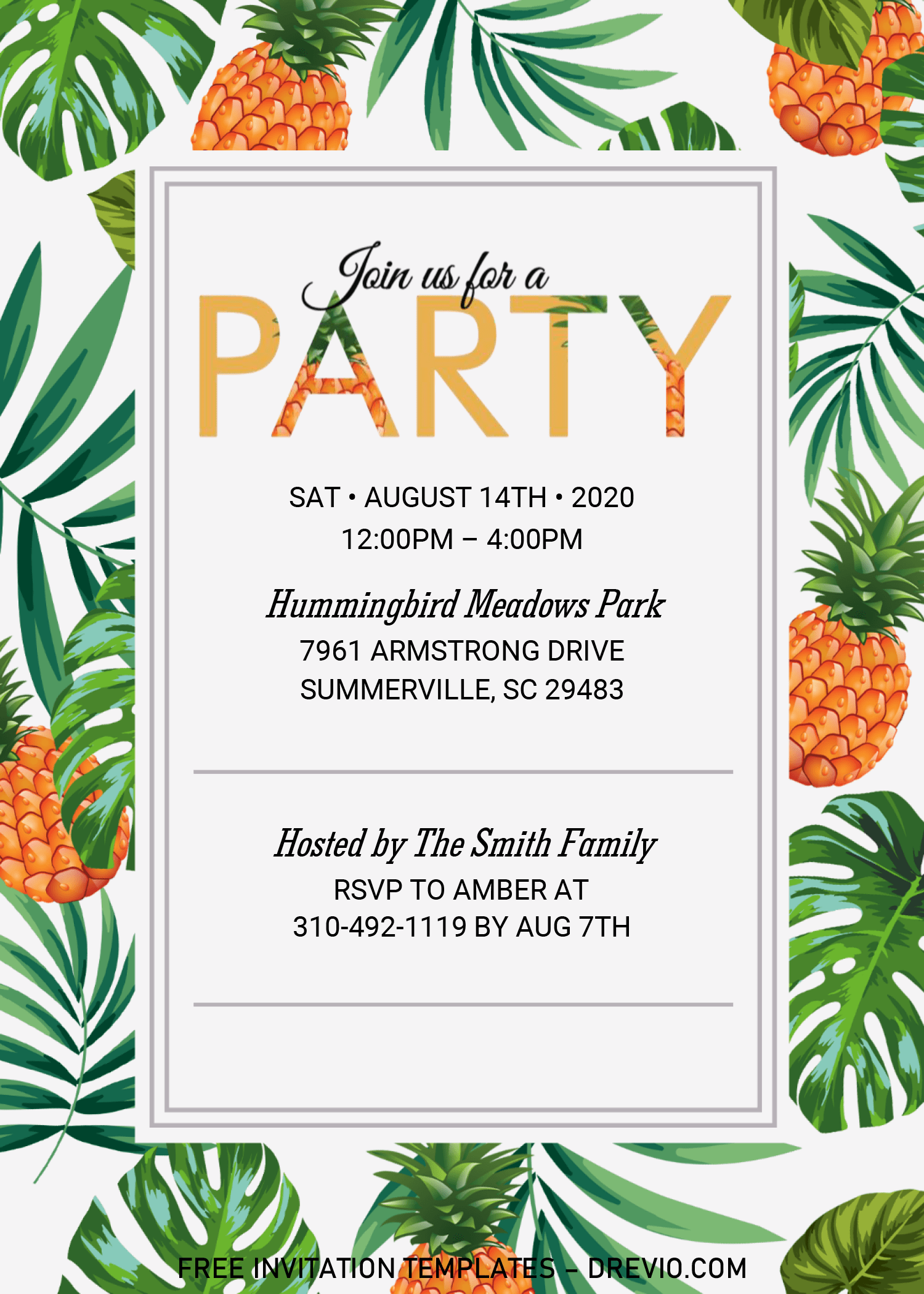 free online party invitation template