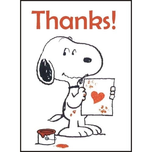 Thank You Cards Snoopy X16