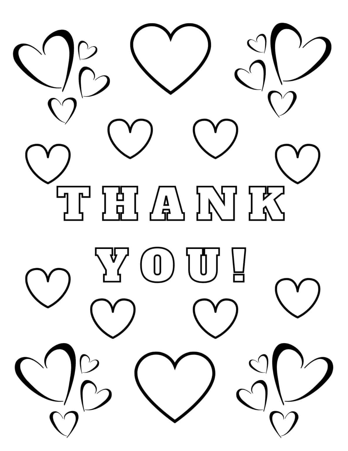 free thank you coloring pages