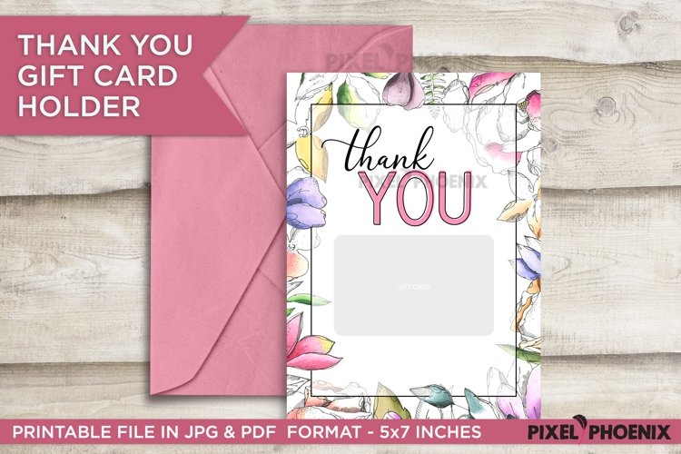Thank You Printable Gift Card Holder