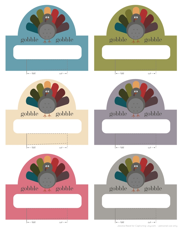 Thanksgiving Place Cards Free Printable Turkey Place Cards