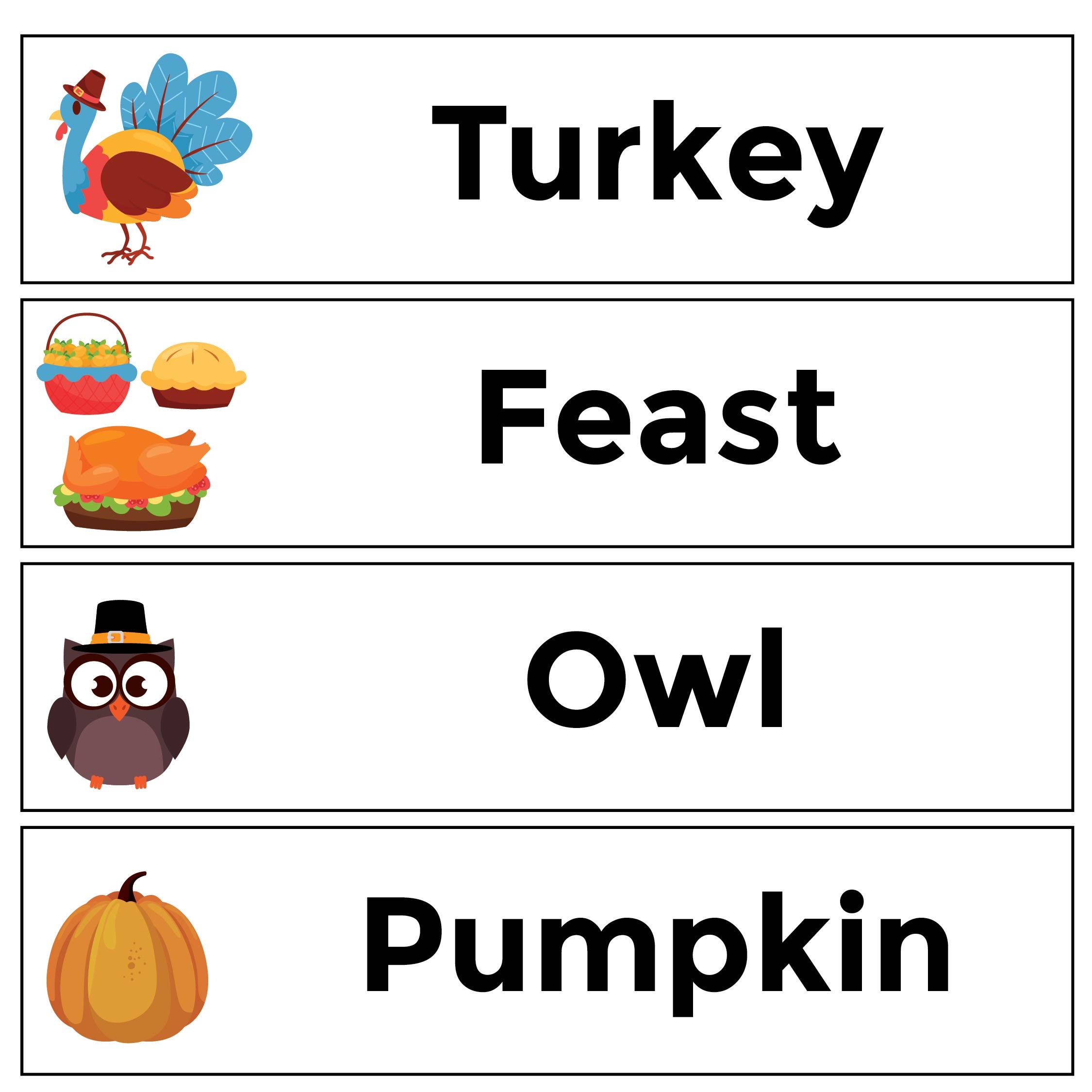 Thanksgiving Word Wall 12 Free PDF Printables Printablee