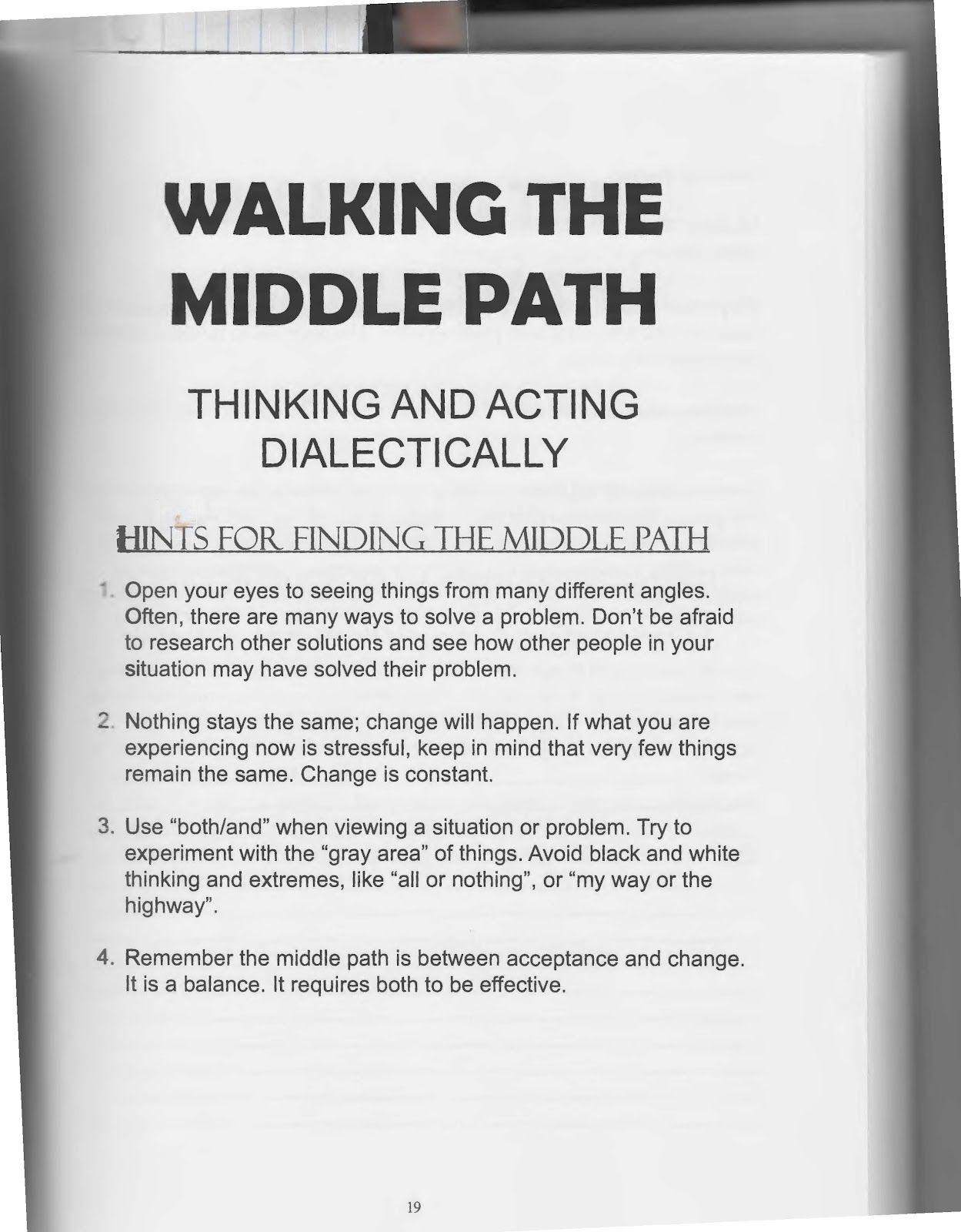 free dialectical behavior therapy worksheets