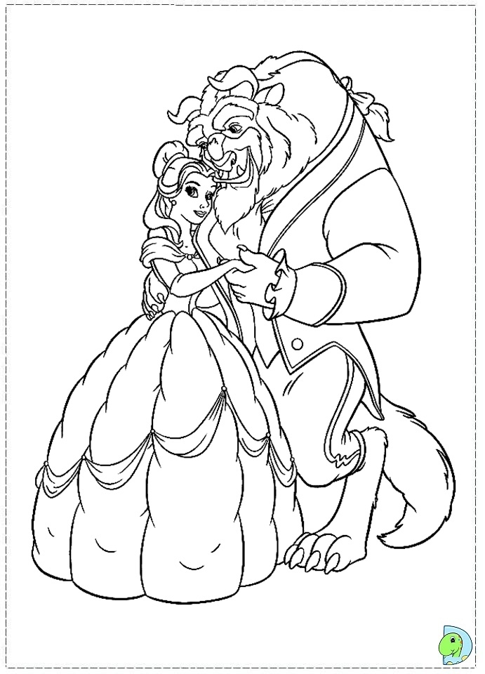 Beauty And The Beast Coloring Page