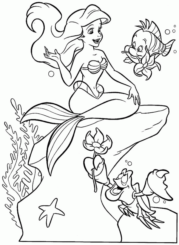 free little mermaid coloring pages