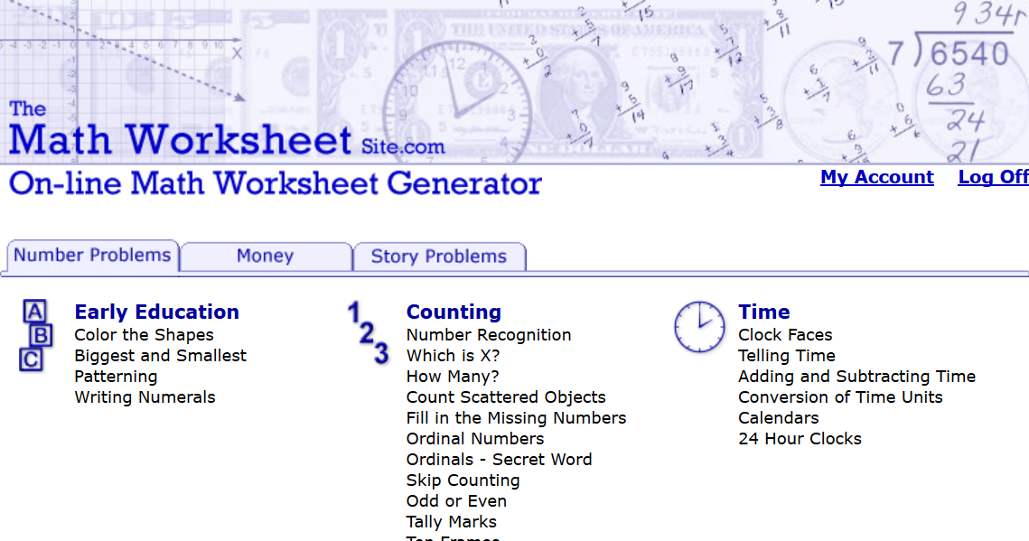 The Math Worksheet Site Worksheets Library