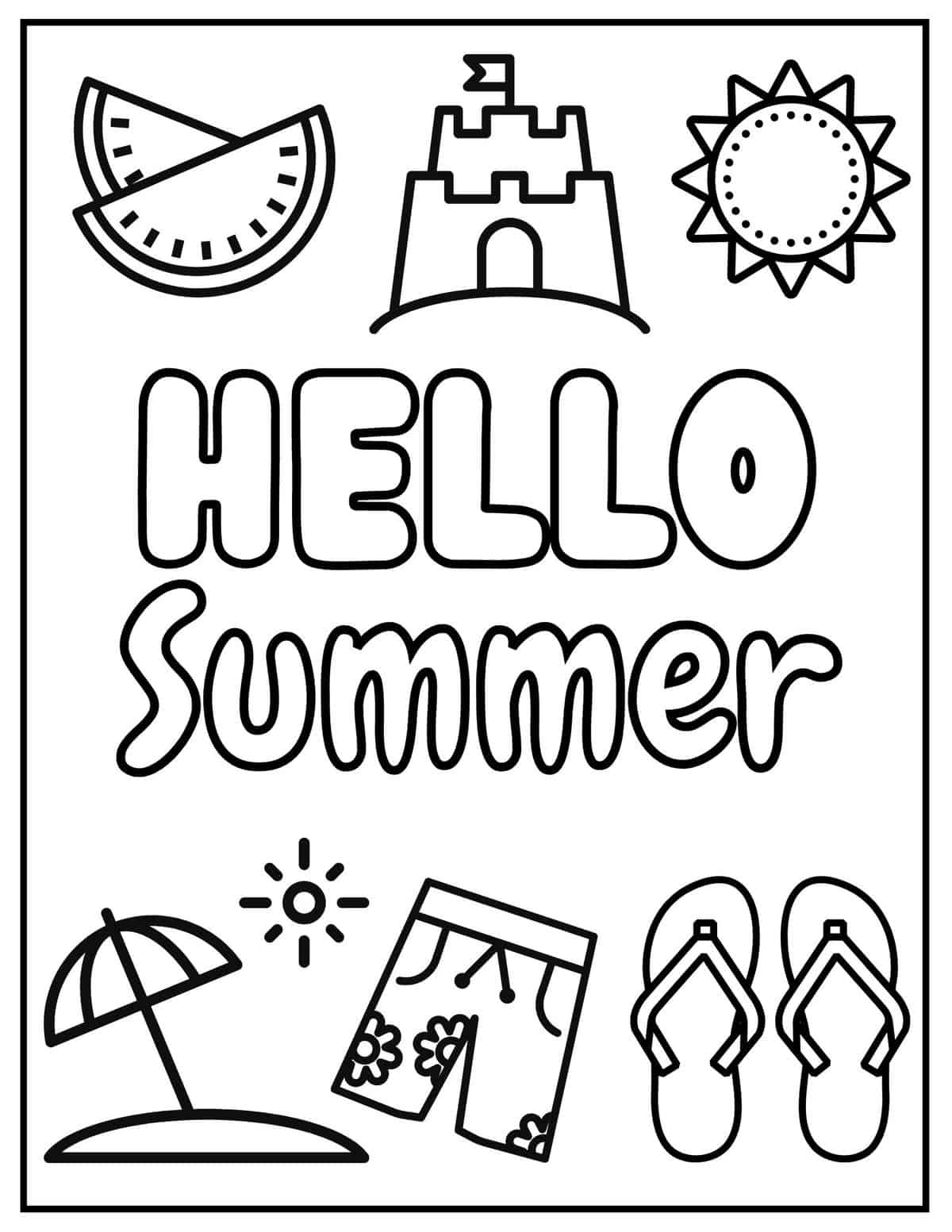 The Word Summer Coloring Pages Summer Coloring Pages Vrogue co