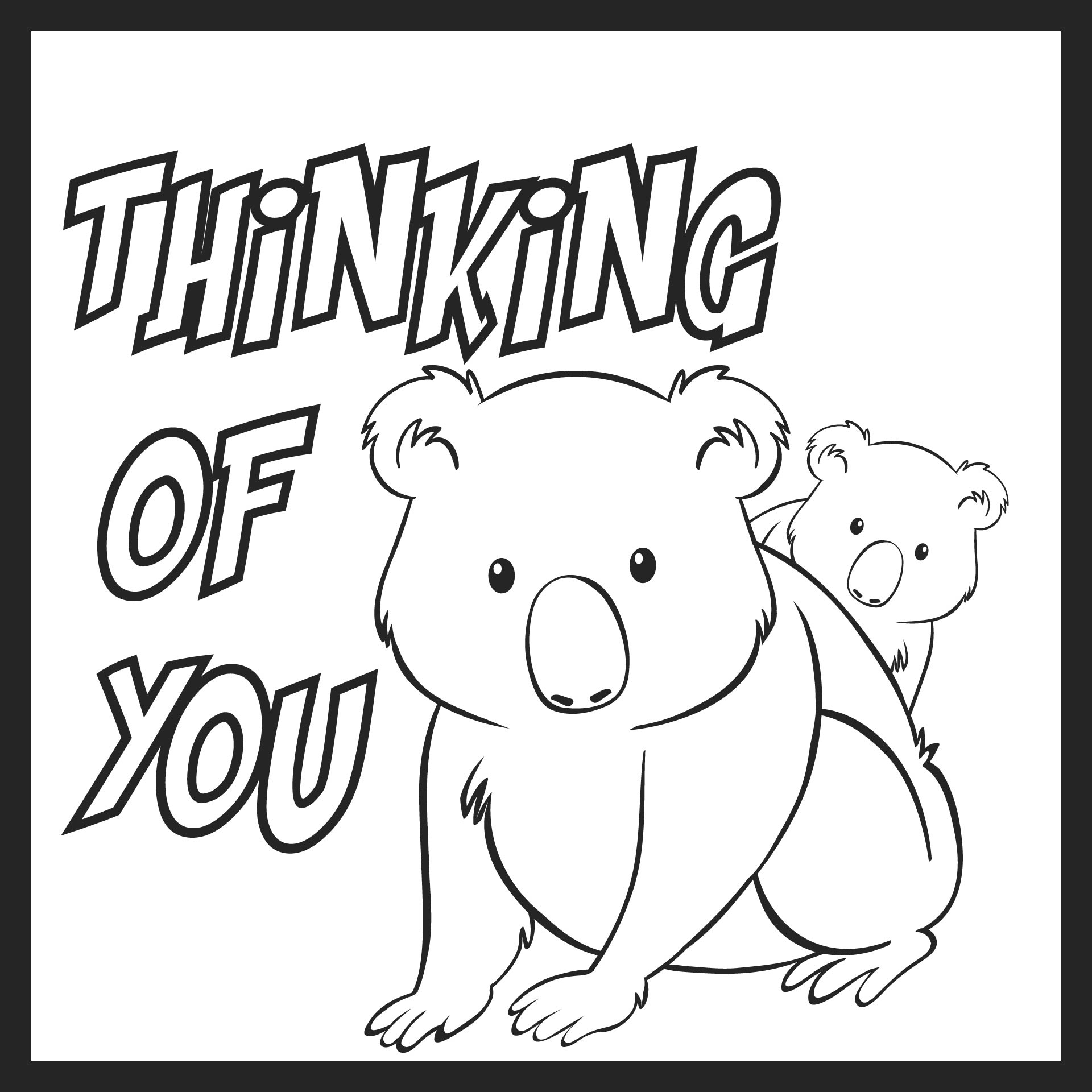 Thinking Of You Coloring Cards 10 Free PDF Printables Printablee
