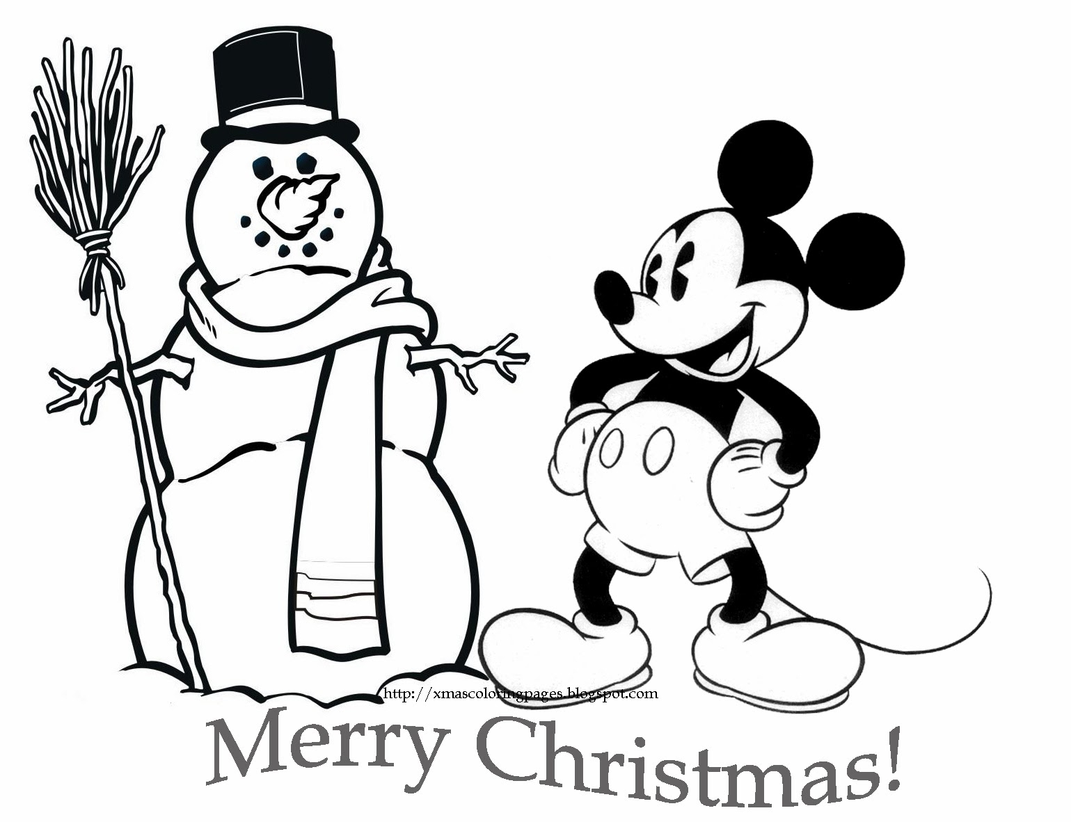 Top 10 Free Printable Disney Christmas Coloring Pages For Kids