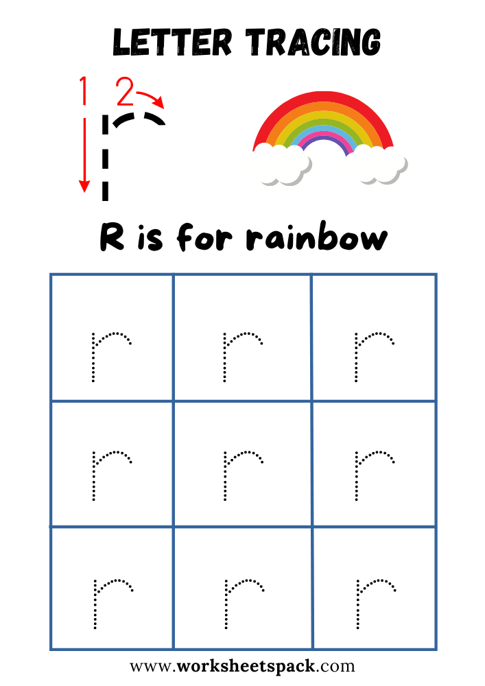 Tracing Letter R Worksheets For Pre Pdf Infoupdate