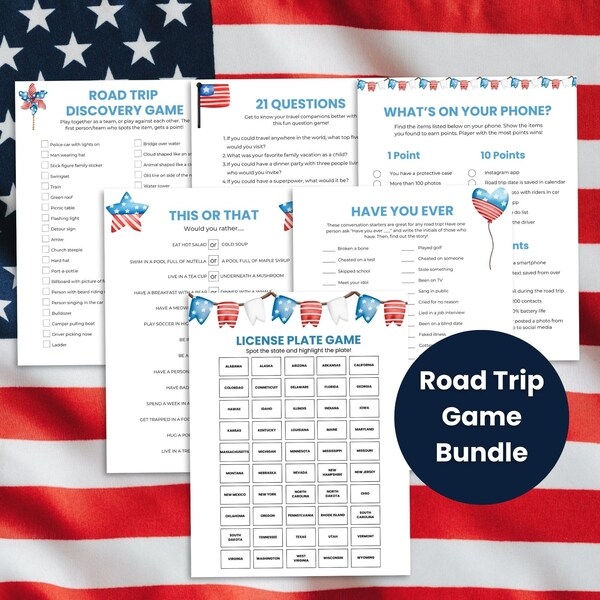 Travel Games Adults Printable Etsy
