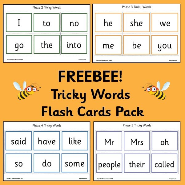 Tricky Words Flash Cards Pack Tricky Words Flashcards Sounding Out 