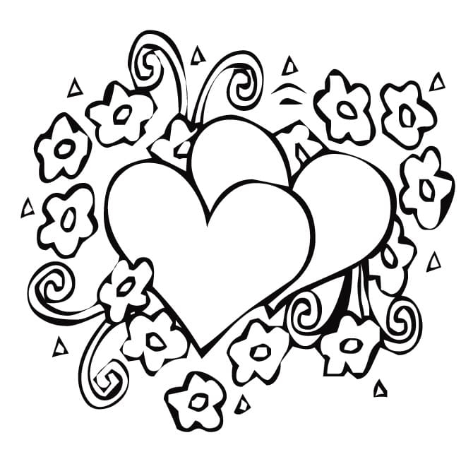 free coloring pages hearts