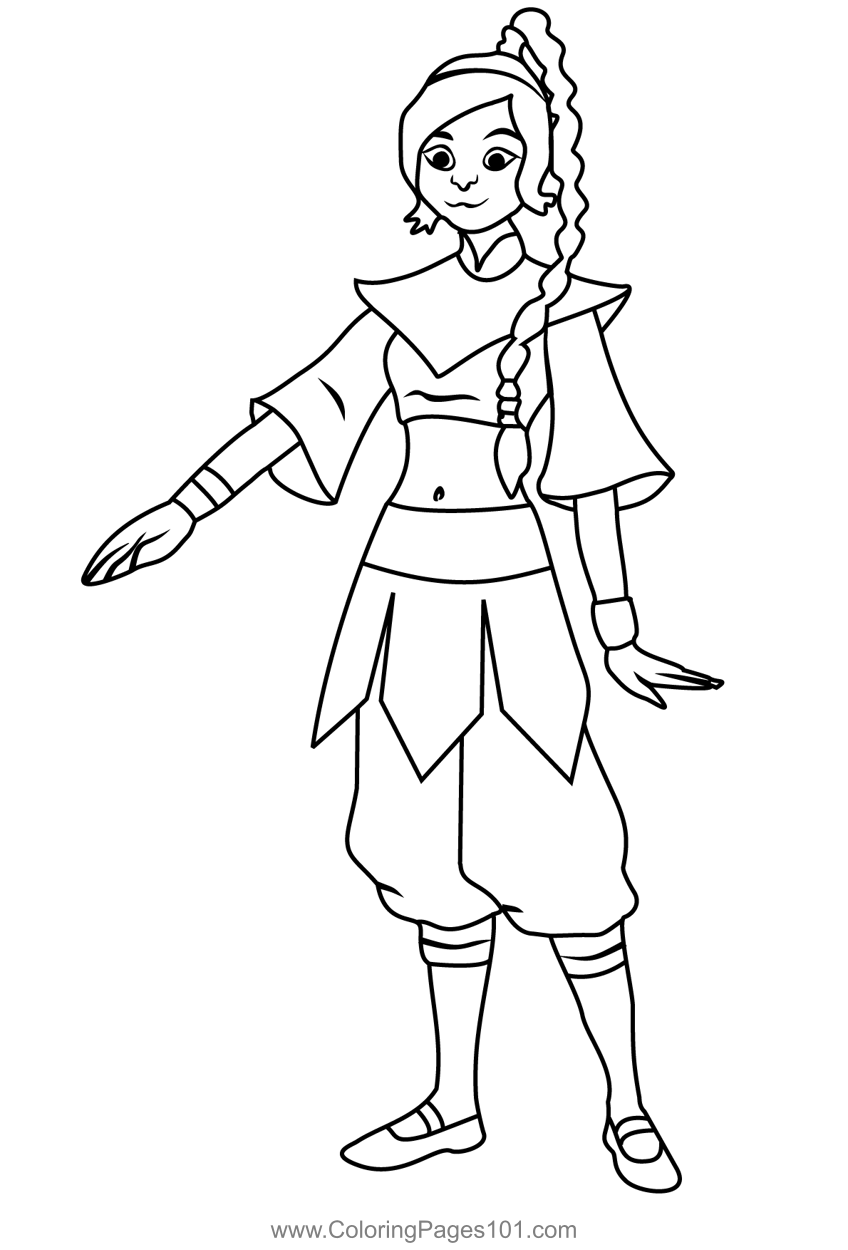 Ty Lee From Avatar The Last Airbender Coloring Page The Last