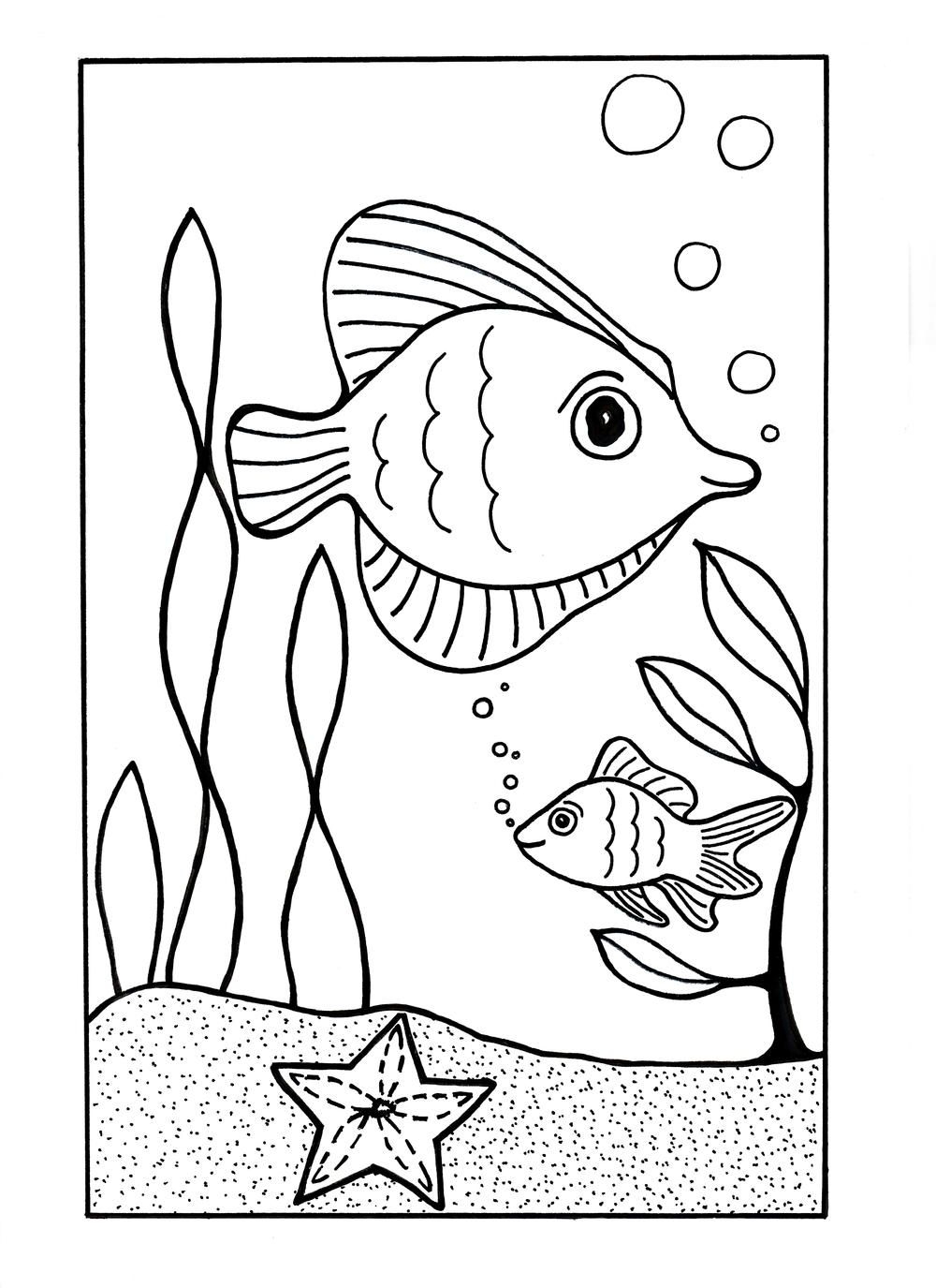Coloring Page Under The Sea
