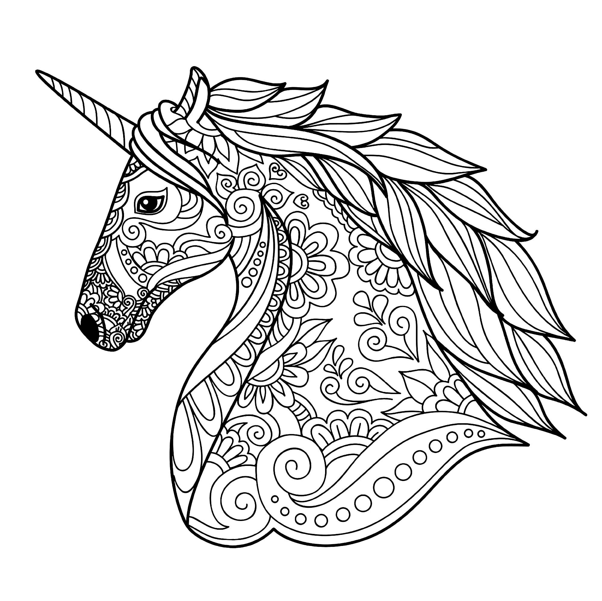 free coloring pages of unicorns