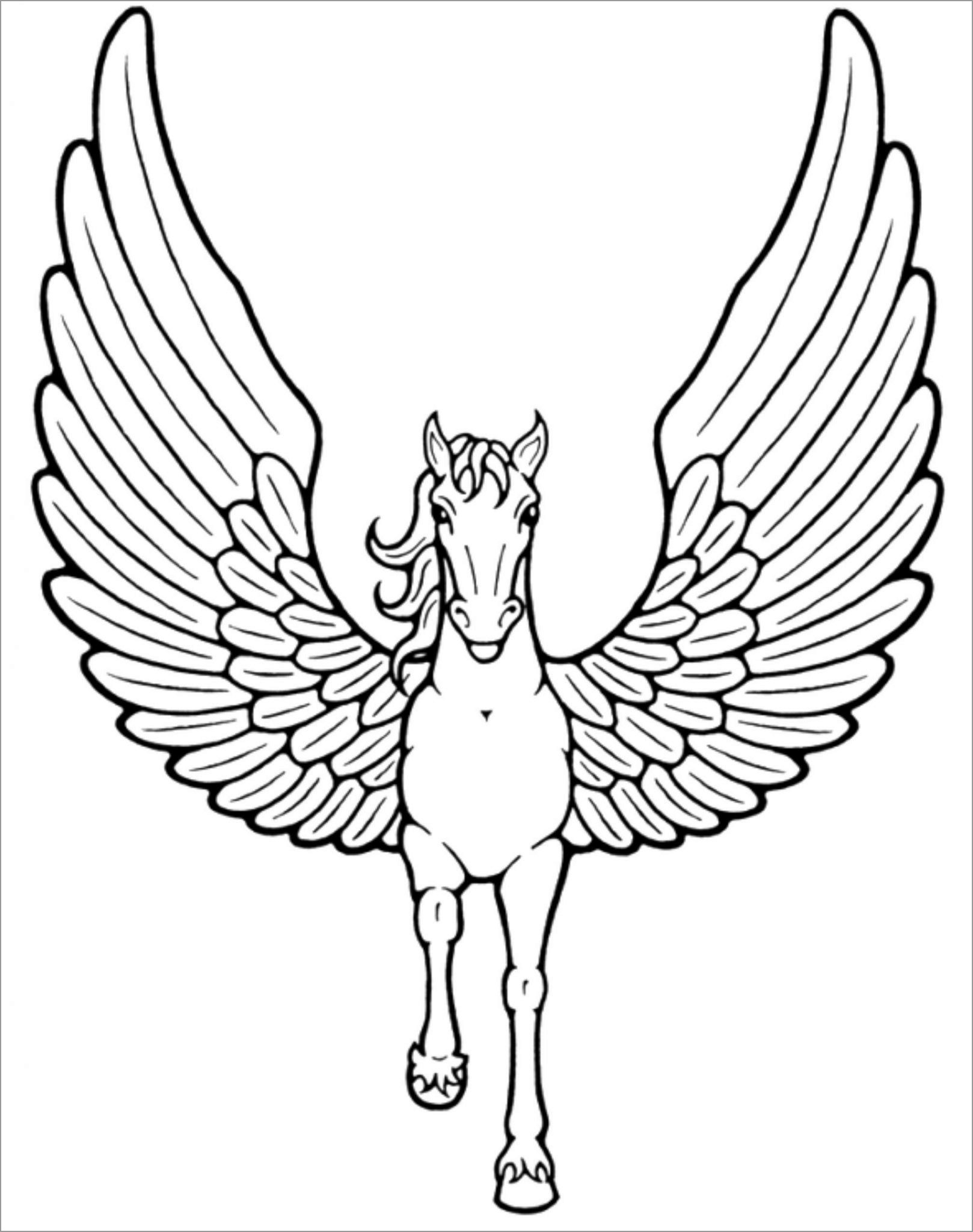 Rainbow Unicorn Coloring Pages
