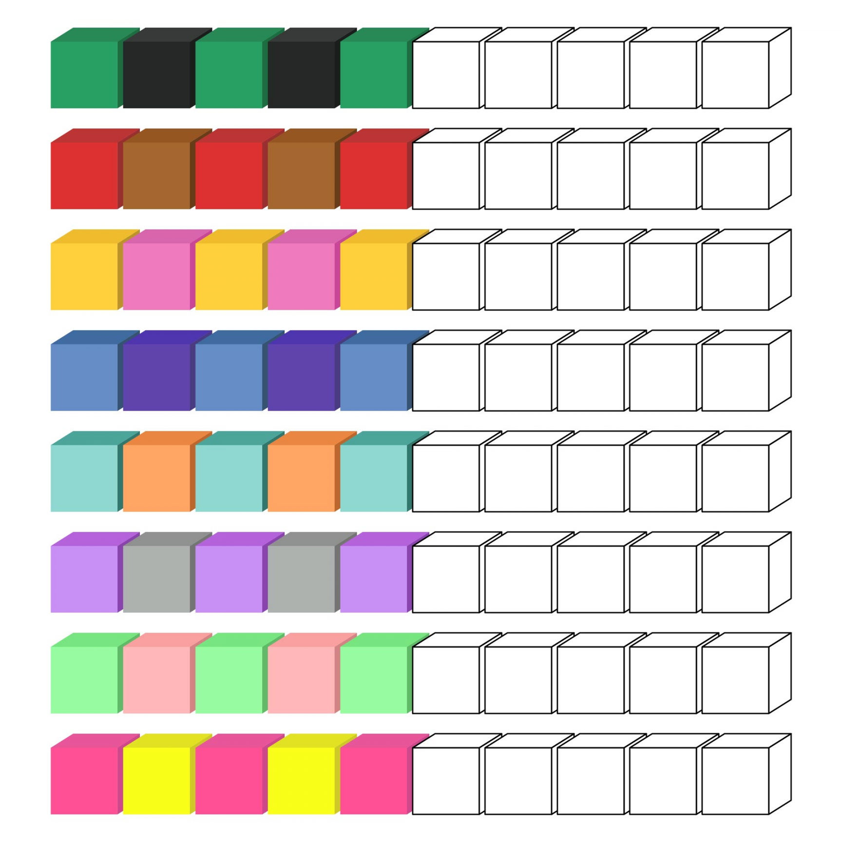 Unifix Cube Pattern Cards Free Printable FREE Printable A Z