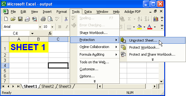 Unprotect Cells In Protected Worksheet Excel