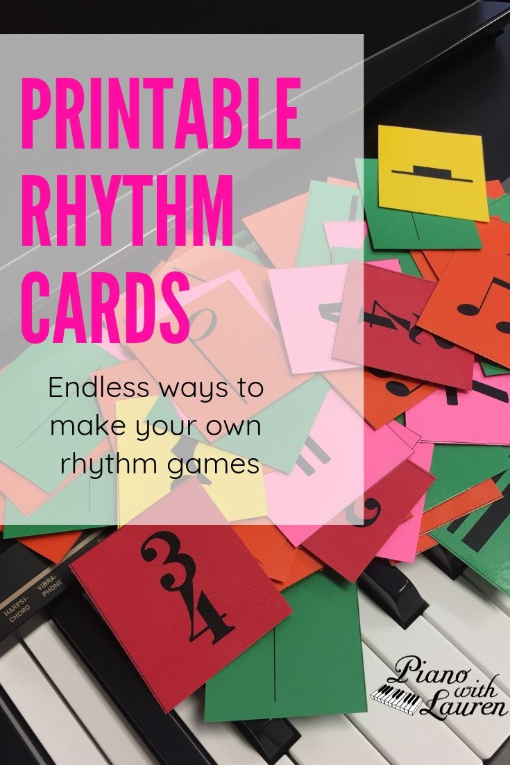 Upgraded Printable Rhythm Cards PDF Download Piano With Lauren