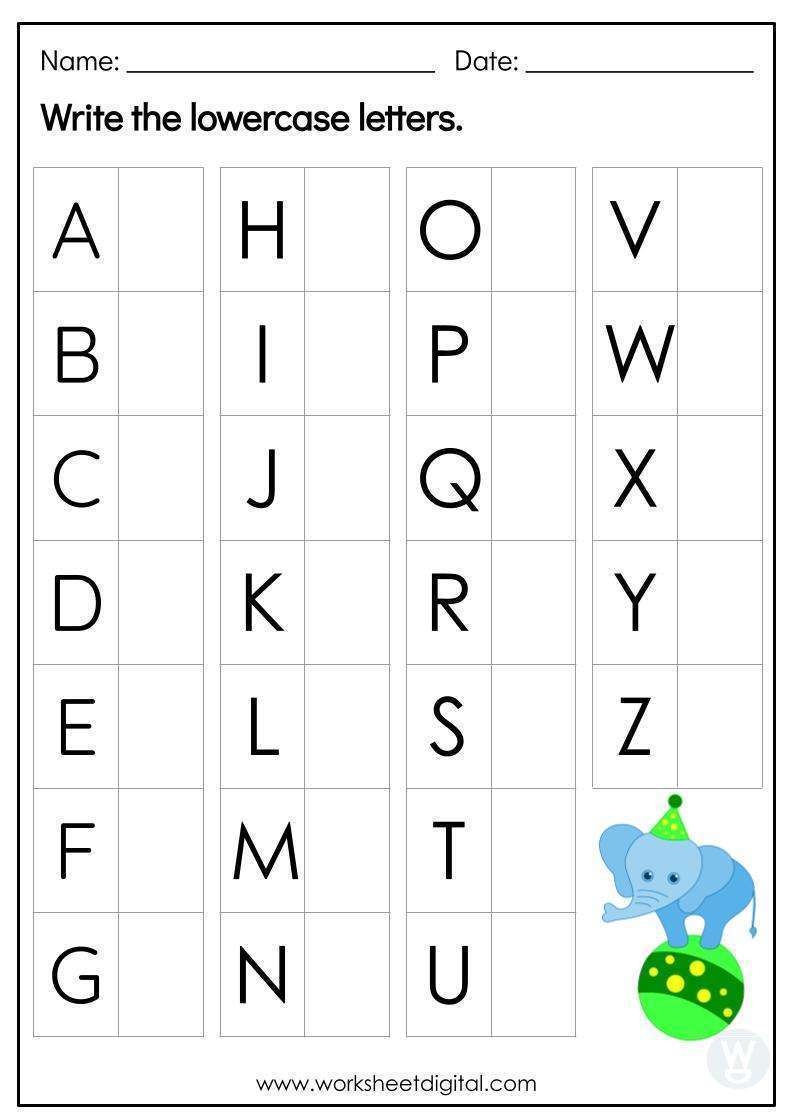Uppercase And Lowercase Letters Worksheets K5 Learning Worksheets 