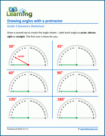 Using A Protractor Worksheets In These Worksheets Students Use A