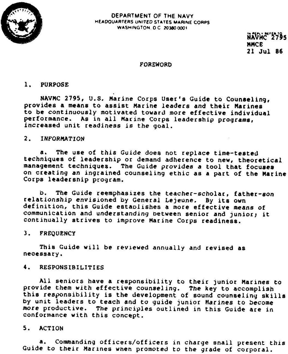 counseling worksheet usmc