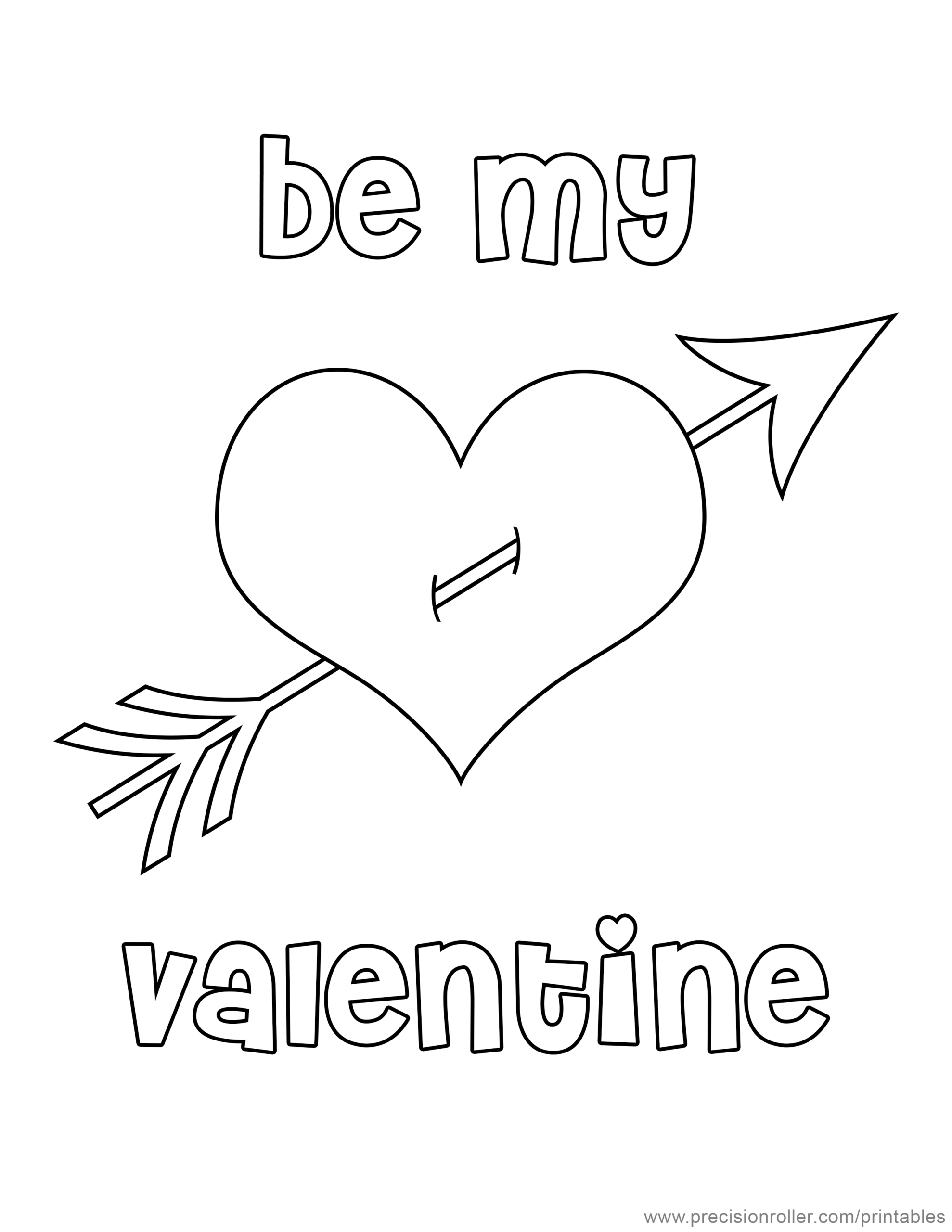 printable valentines card to color